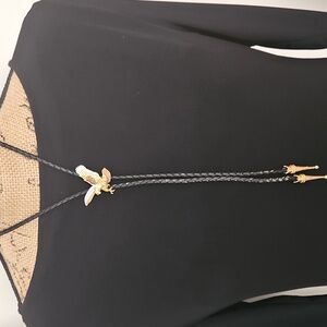 Native Eagle Bolo Leather Neck Tie.